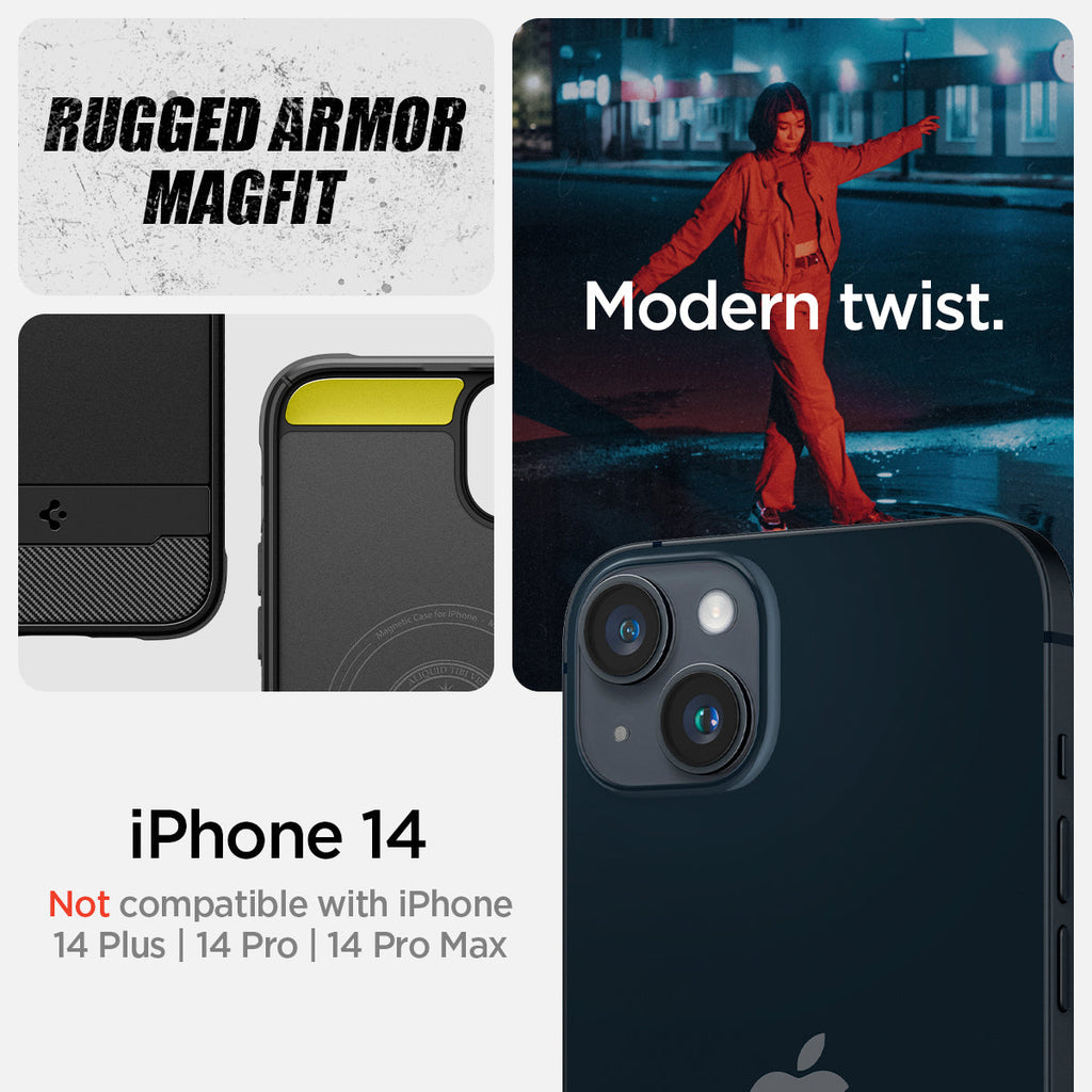 iPhone 14 Series - Rugged Armor (Mag Fit)