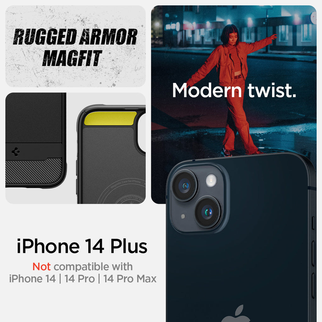 iPhone 14 Series - Rugged Armor (Mag Fit)