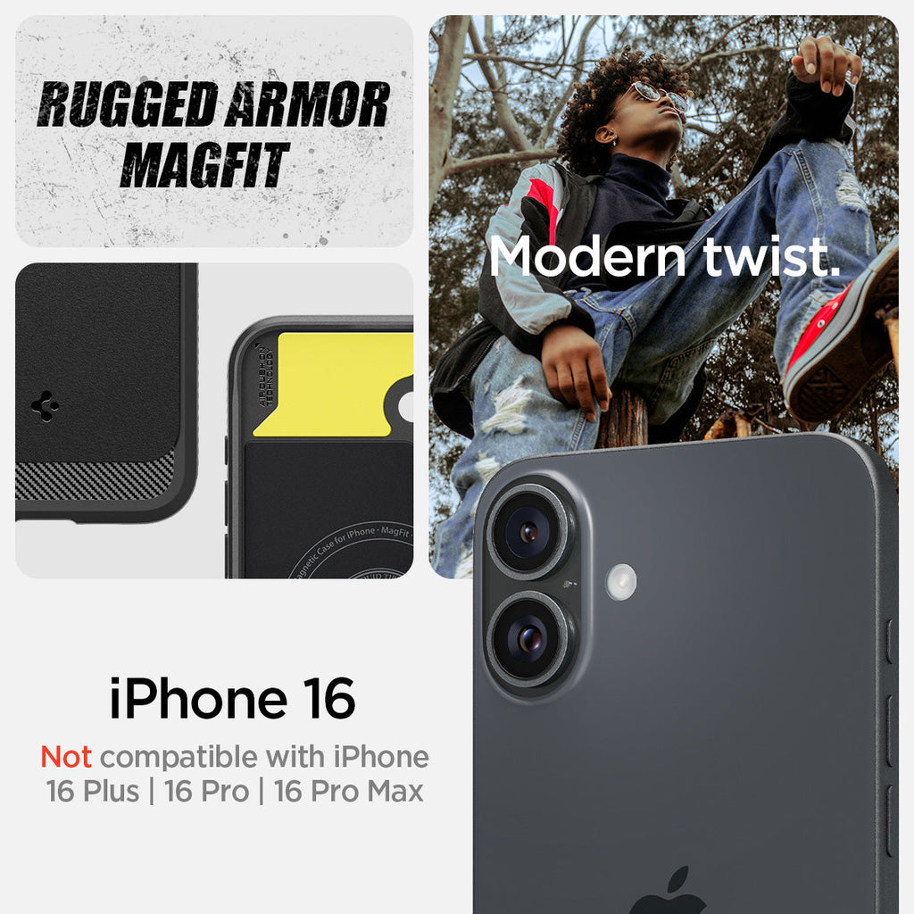 iPhone 16 Series - Rugged Armor (Mag Fit)